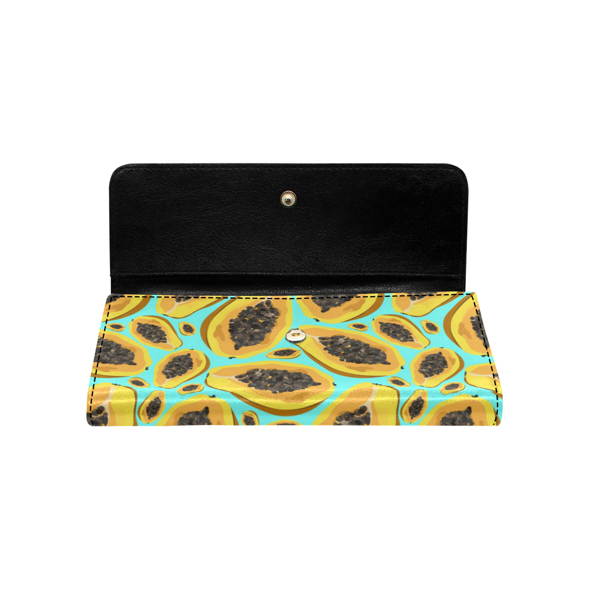 Papaya Pattern Print Design PP03 Women's Trifold Wallet