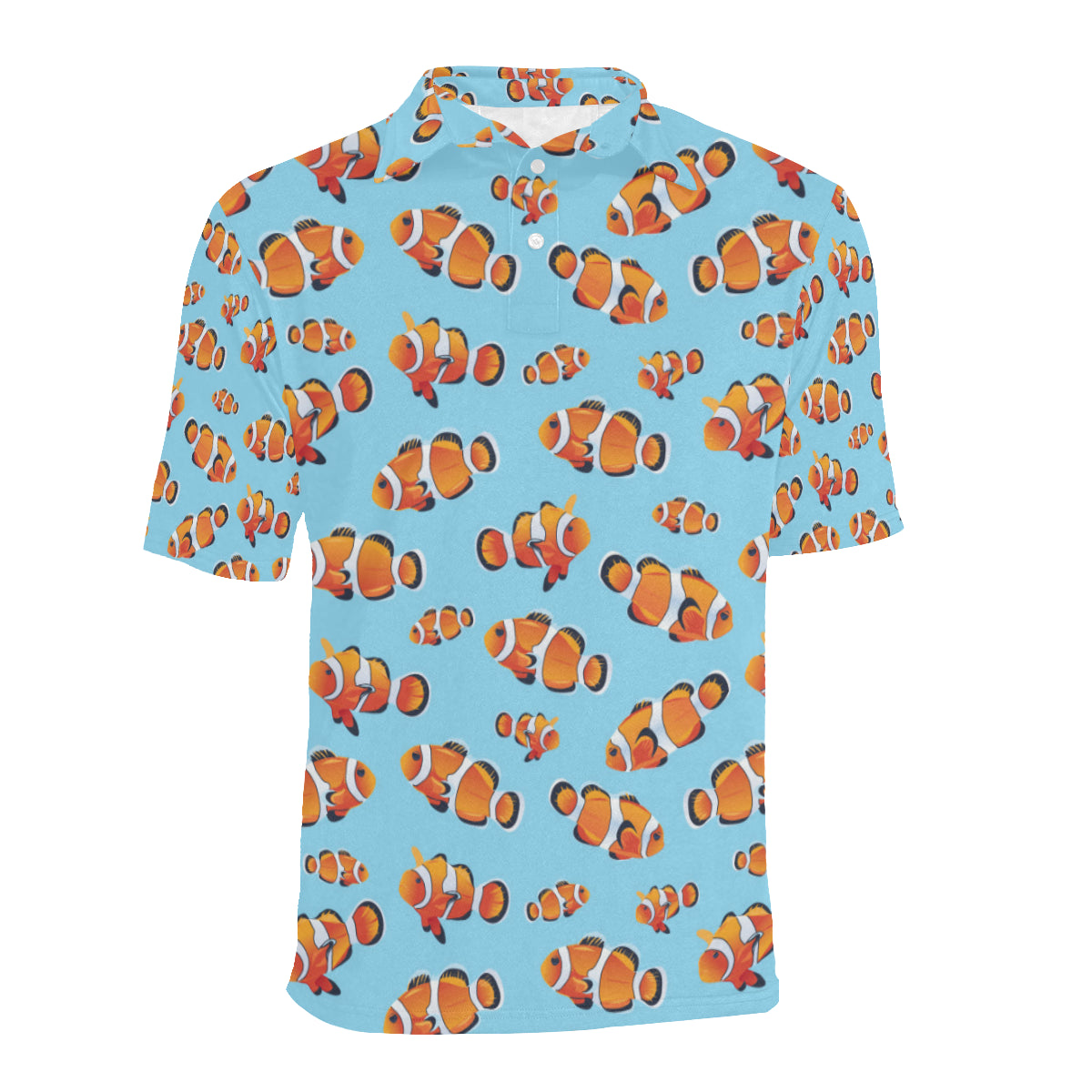 Clownfish Pattern Print Design 01 Men Polo Shirt