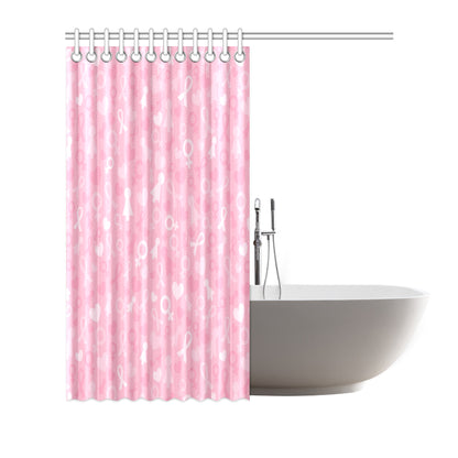 Breast cancer Pattern Print Design 01 Shower Curtain