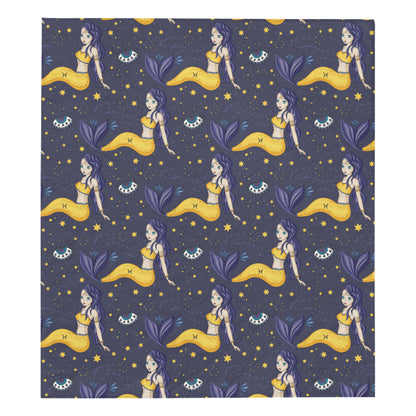 Pisces Pattern Print Design A04 Premium Quilt