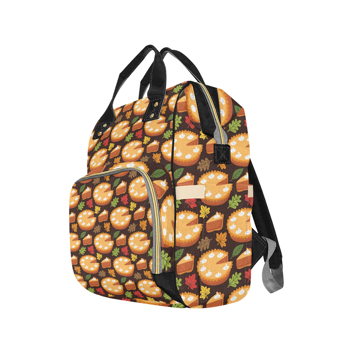 Pie Pattern Print Design A03 Diaper Bag Backpack
