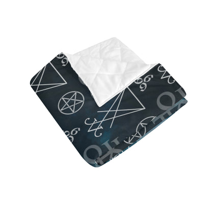 Pentagram Pattern Print Design A03 Premium Quilt