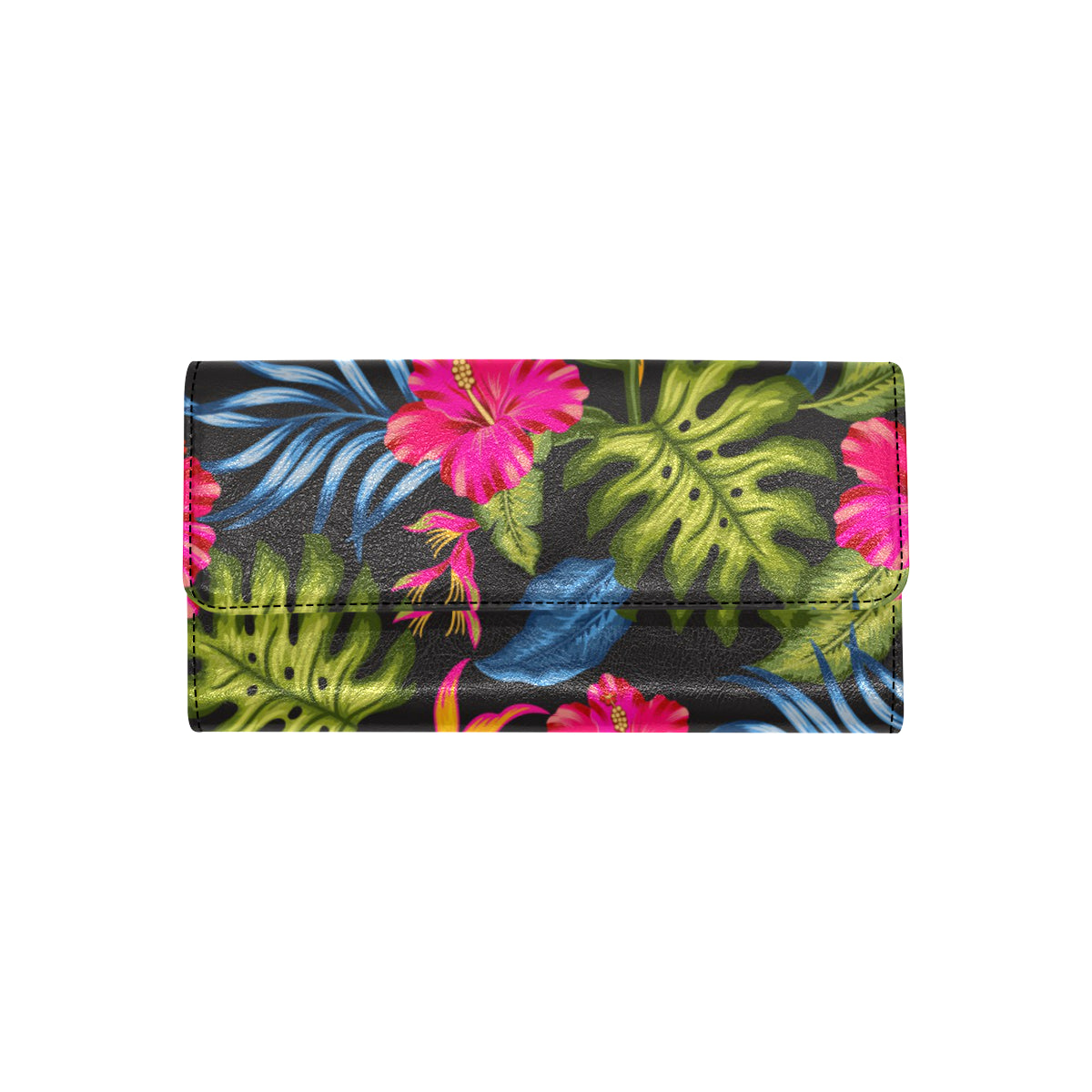 Bird Of Paradise Pattern Print Design BOP014 Women's Trifold Wallet