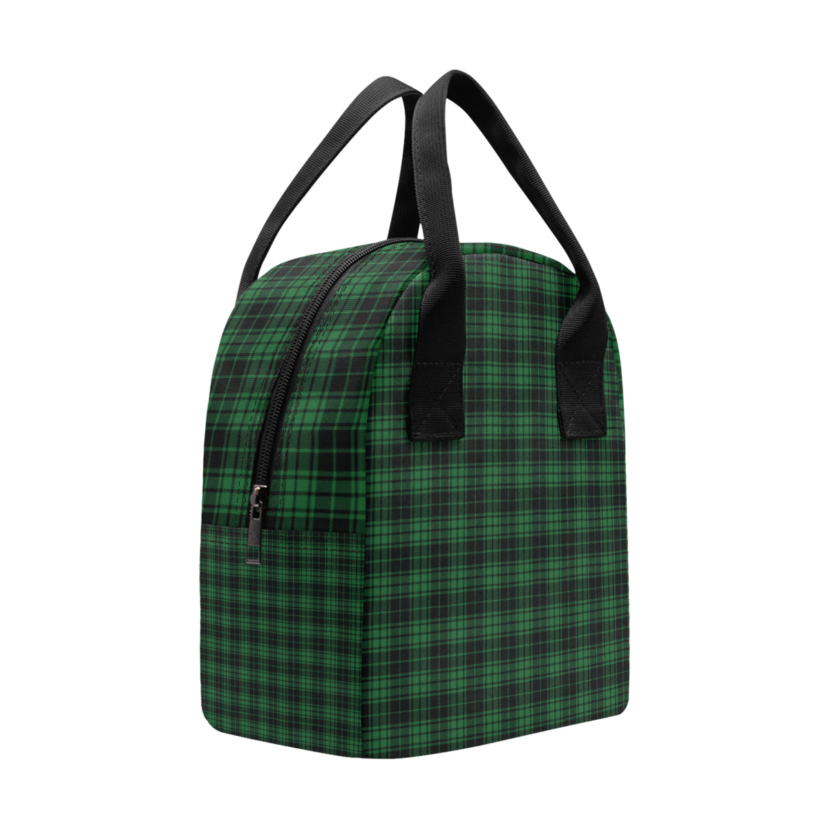 Green Tartan Plaid Pattern Insulated Lunch Bag