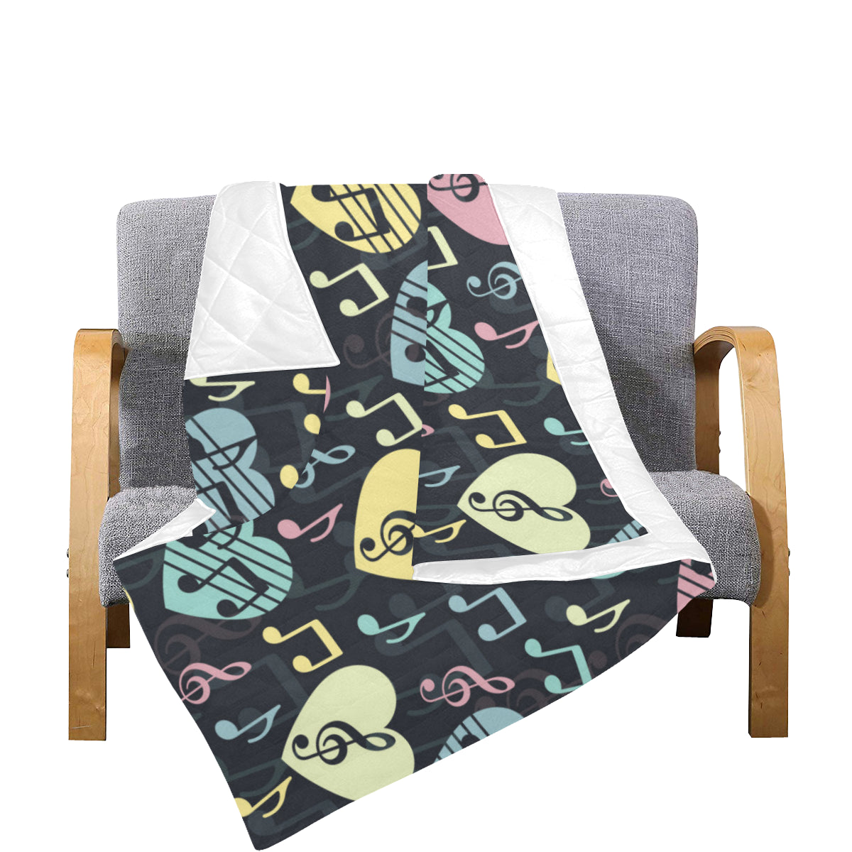Music note Pattern Print Design A03 Premium Quilt