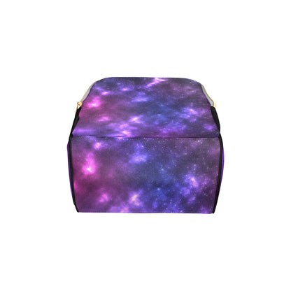Celestial Purple Blue Galaxy Diaper Bag Backpack