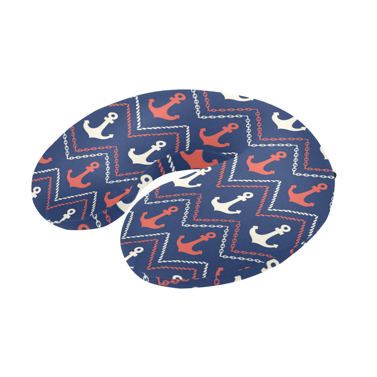 Anchor Pattern Print Design 07 U-Shaped Travel Neck Pillow
