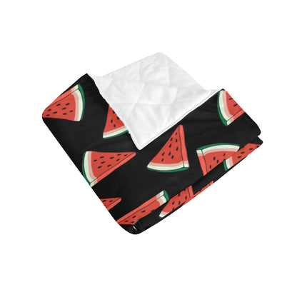 Watermelon Pattern Print Design WM01 Premium Quilt