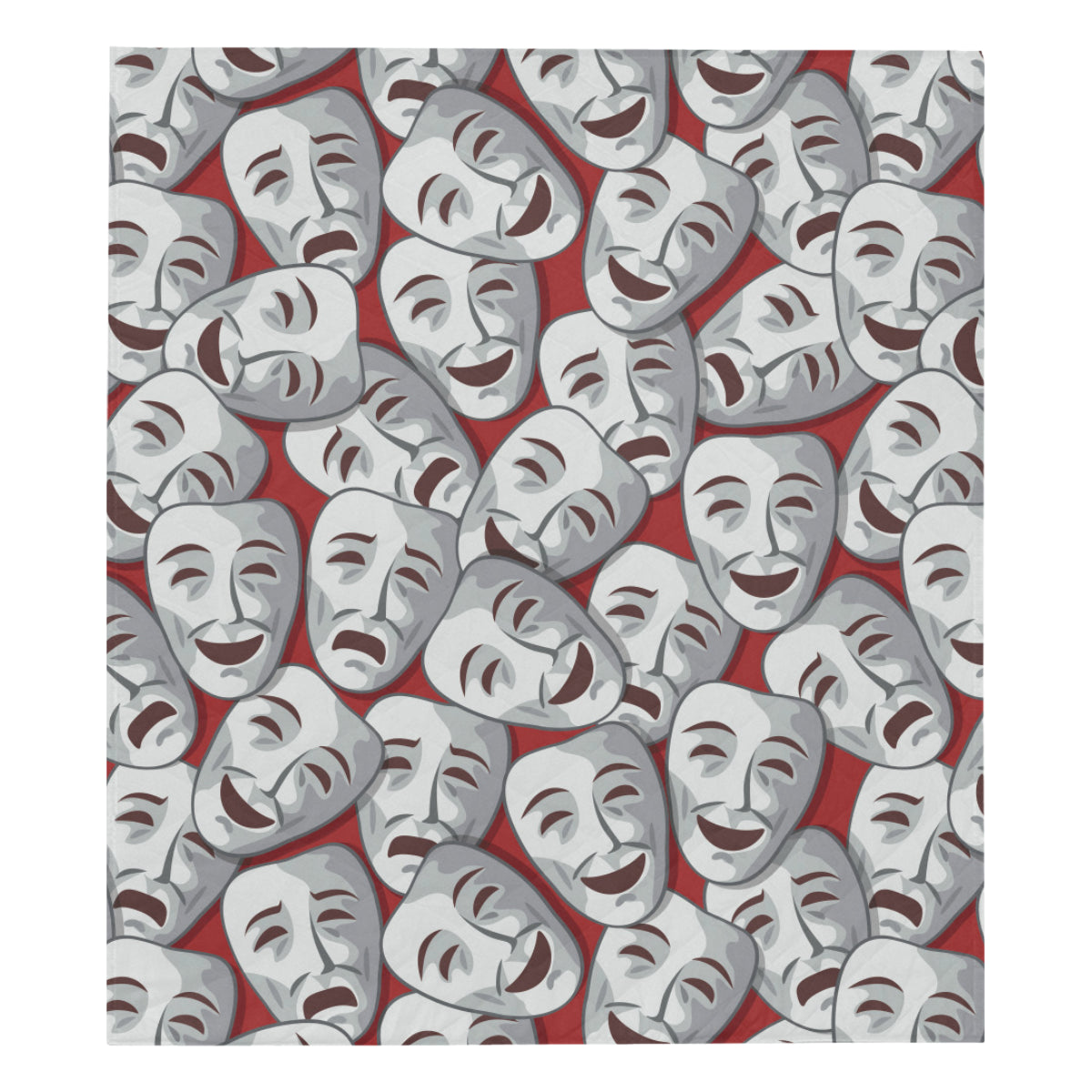 Acting Mask Pattern Print Design 01 Premium Quilt