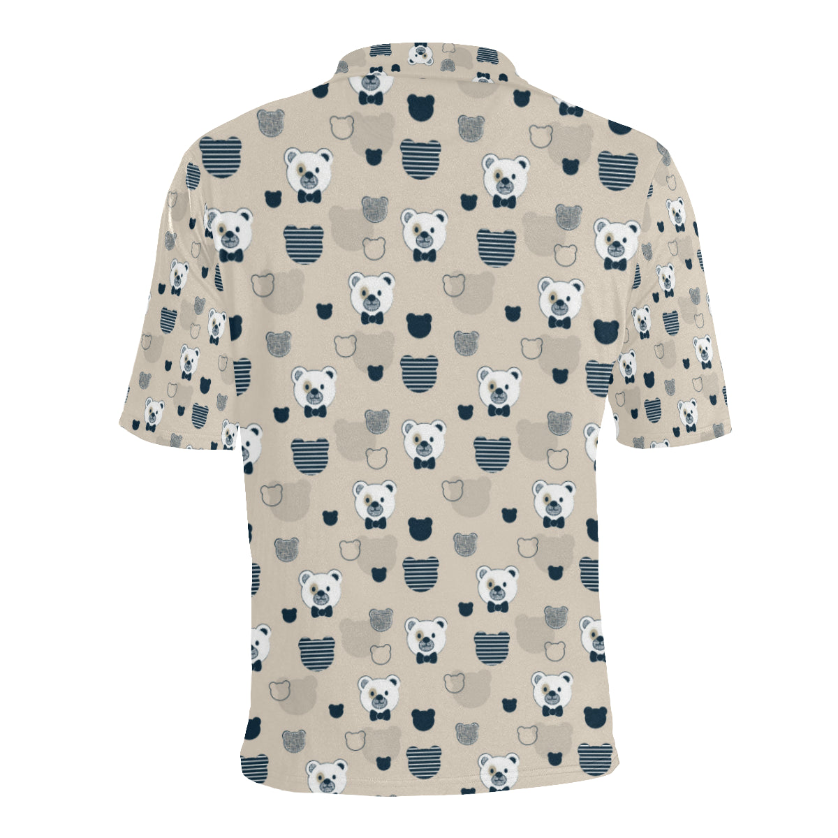 Bear Pattern Print Design 05 Men Polo Shirt