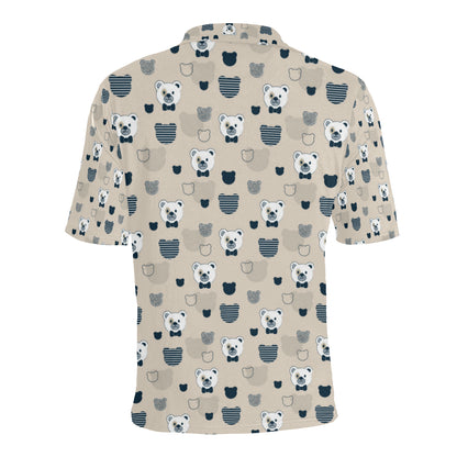 Bear Pattern Print Design 05 Men Polo Shirt