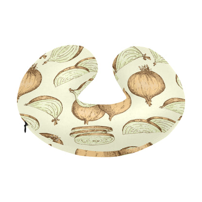Onion Pattern Print Design A02 U-Shaped Travel Neck Pillow