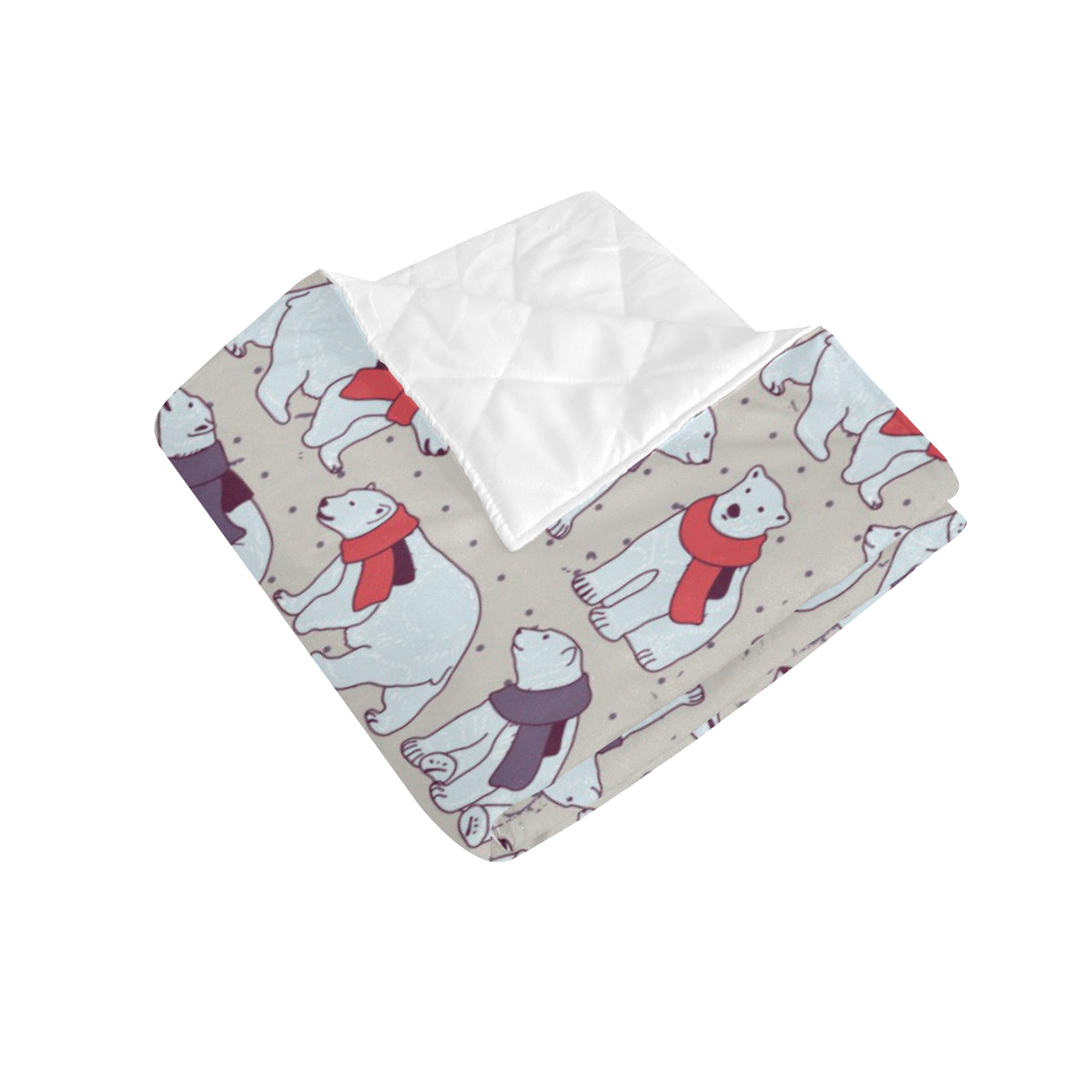 Polar Bear Pattern Print Design PB04 Premium Quilt