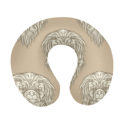 Pekingese Pattern Print Design A01 U-Shaped Travel Neck Pillow