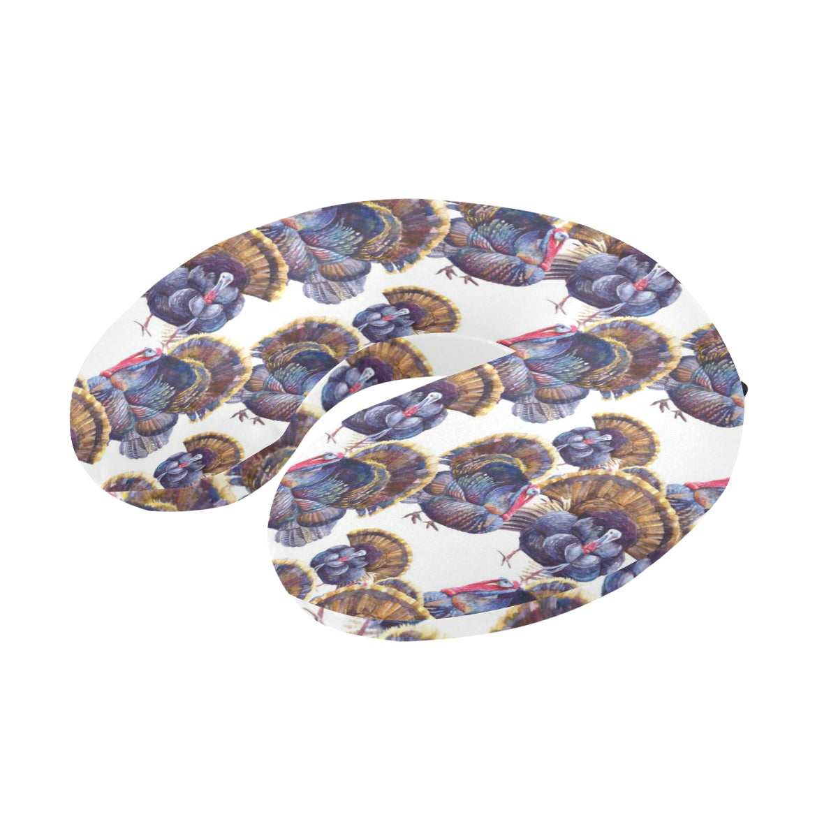 Turkey Pattern Print Design 01 U-Shaped Travel Neck Pillow