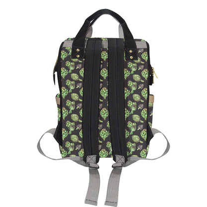 Artichoke Pattern Print Design 02 Diaper Bag Backpack