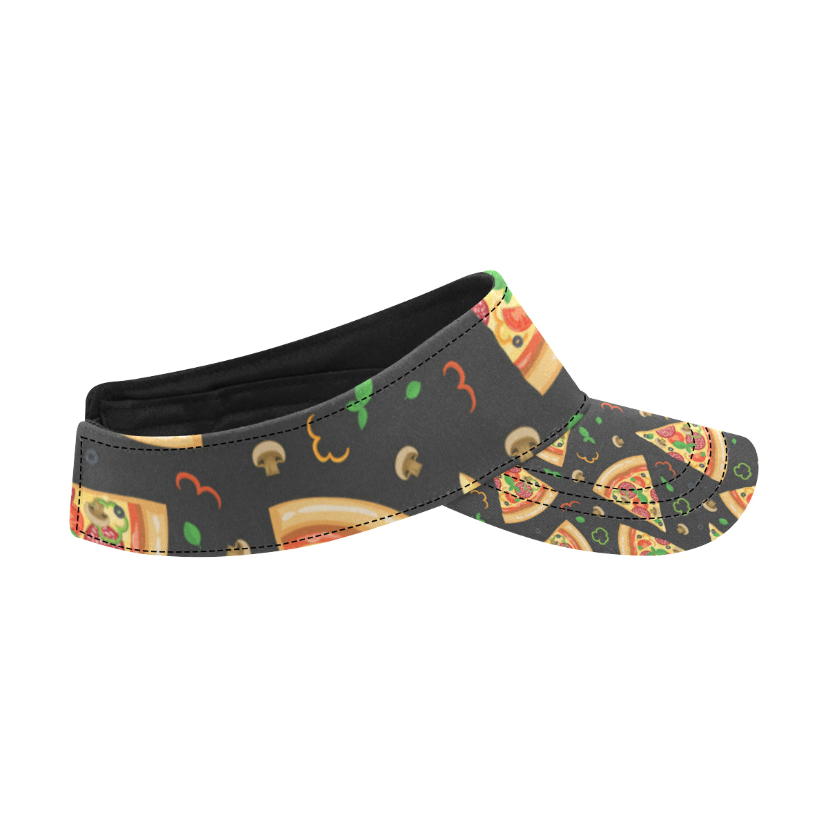Pizza Pattern Print Design A02 Unisex Sun Visor