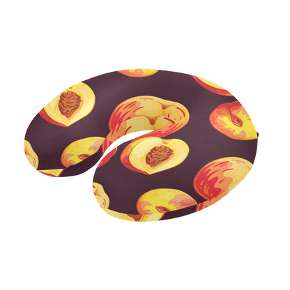 Peach Pattern Print Design A04 U-Shaped Travel Neck Pillow