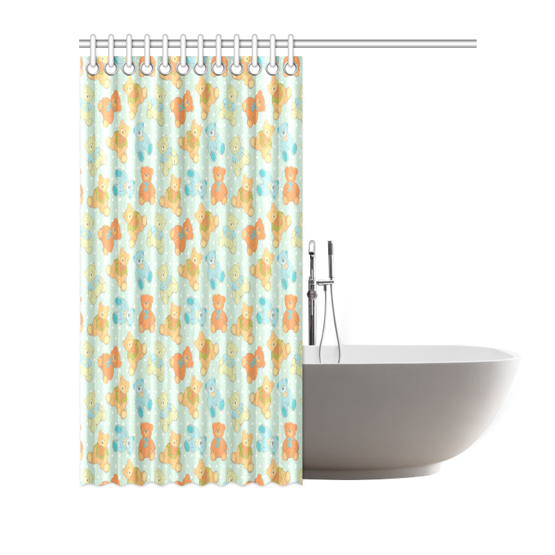 Bear Pattern Print Design 02 Shower Curtain