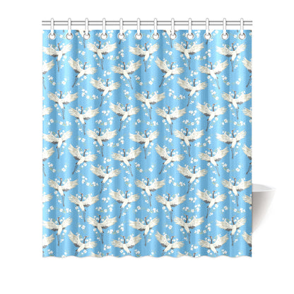 Crane Pattern Print Design 03 Shower Curtain