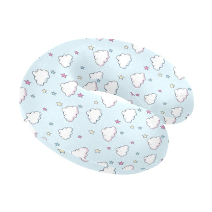 Cloud Pattern Print Design 01 U-Shaped Travel Neck Pillow