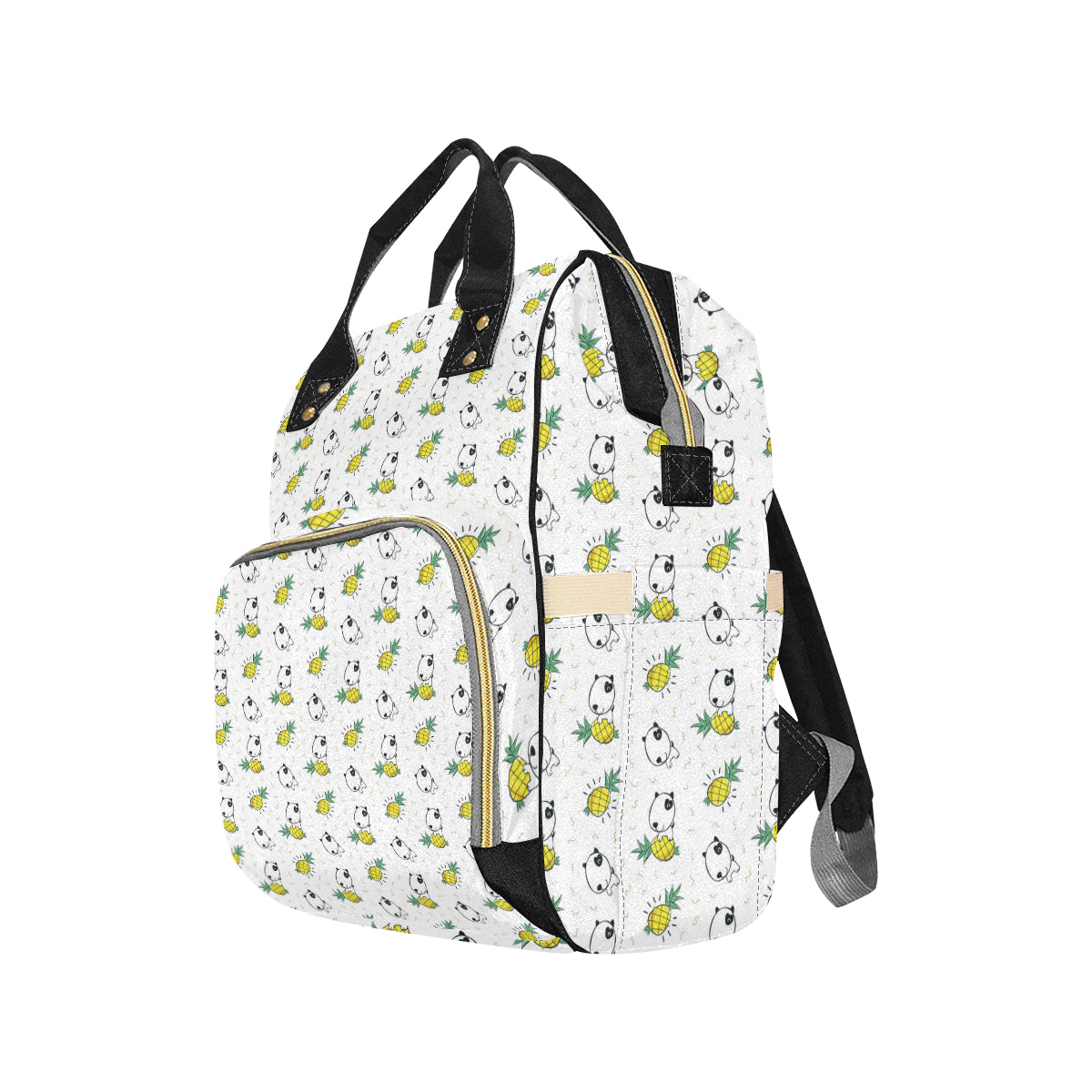 Bull Terriers Pattern Print Design 05 Diaper Bag Backpack