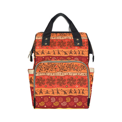 African Pattern Print Design 04 Diaper Bag Backpack