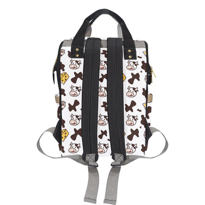 Cow Pattern Print Design 06 Diaper Bag Backpack