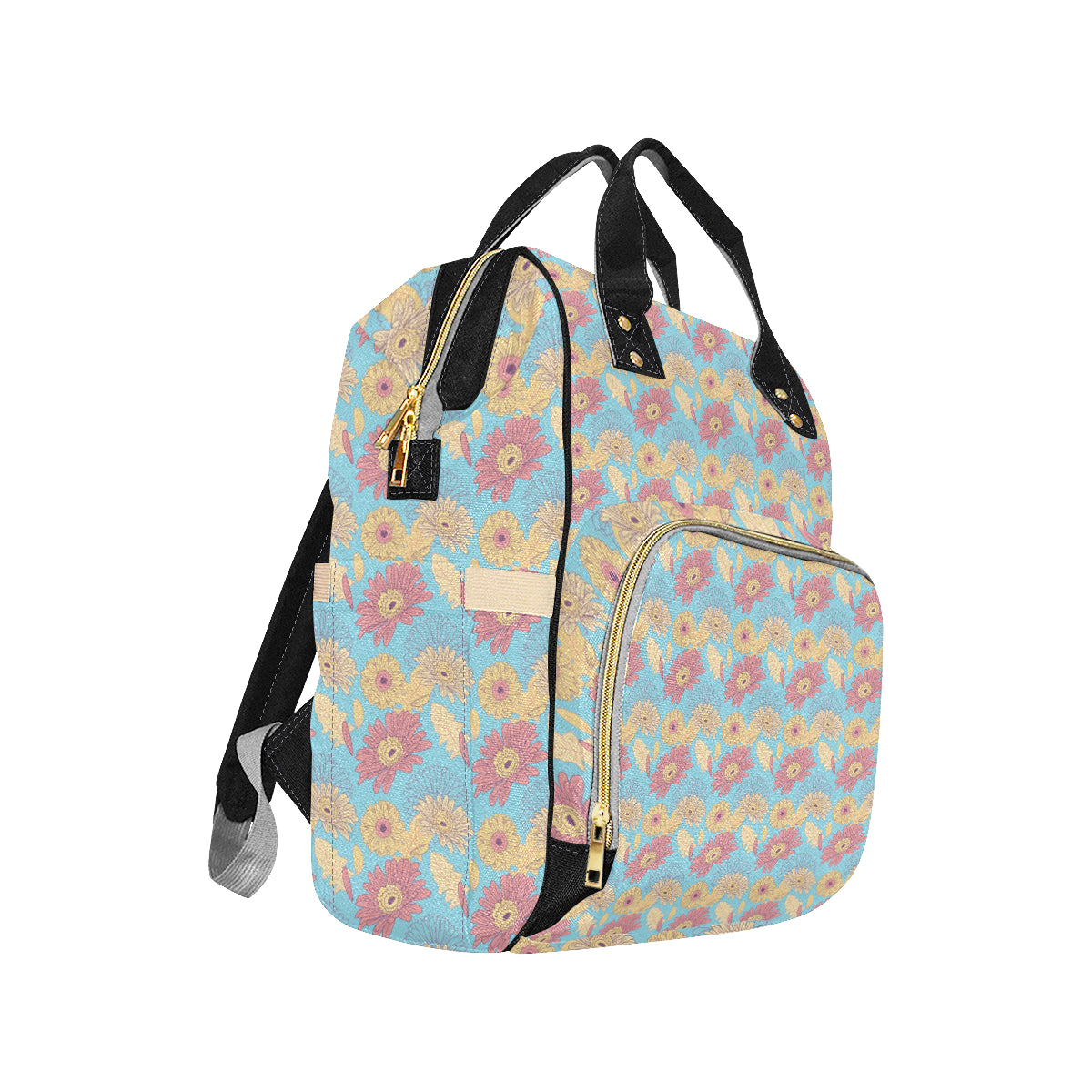 Gerberas Pattern Print Design GB04 Diaper Bag Backpack