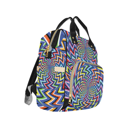Optical illusion Pattern Print Design A02 Diaper Bag Backpack
