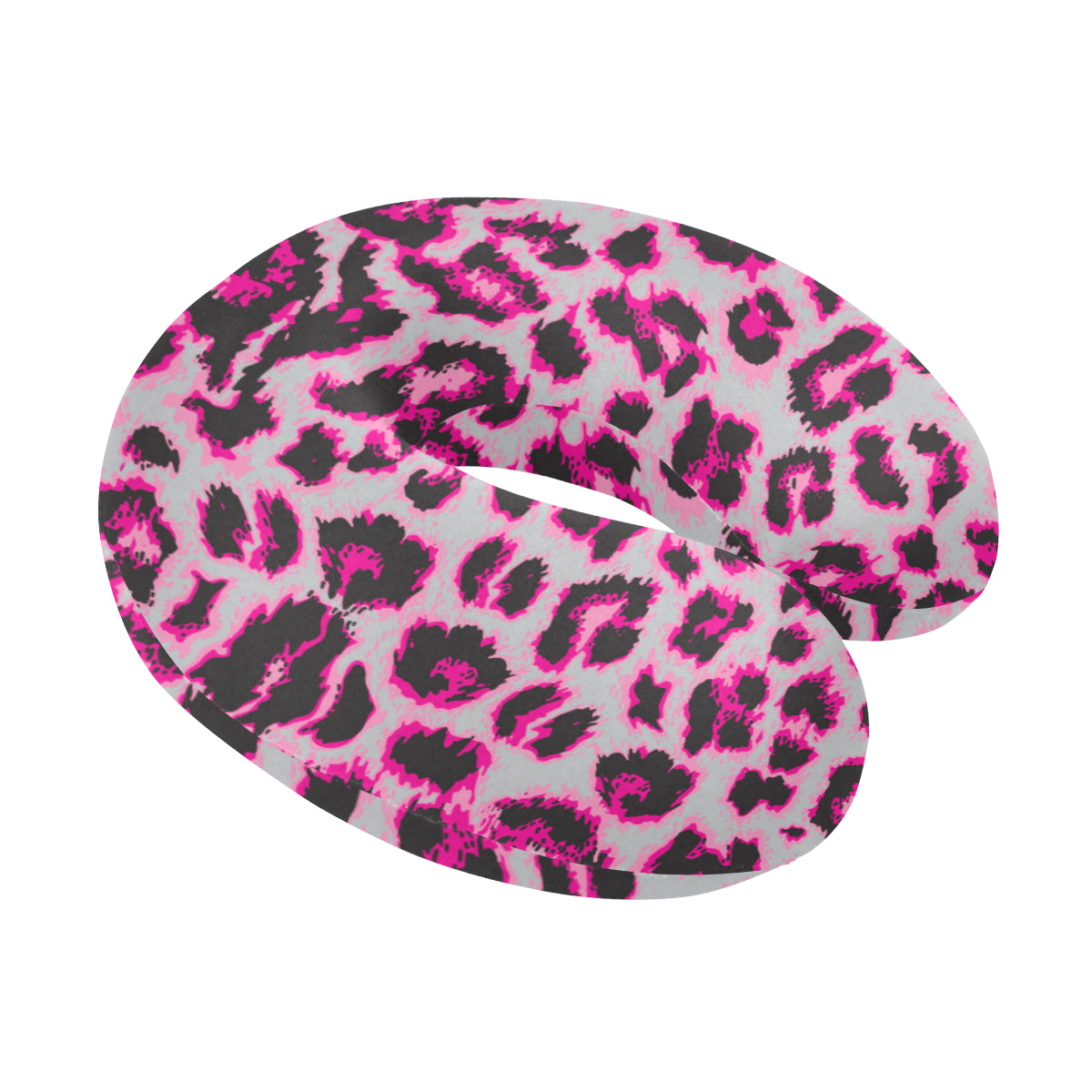 Leopard Pattern Print Design 02 U-Shaped Travel Neck Pillow