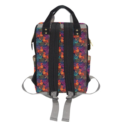 Rooster Print Style Diaper Bag Backpack