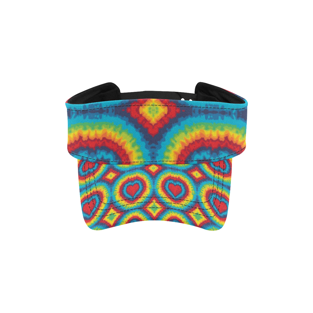 Tie Dye Heart shape Unisex Sun Visor