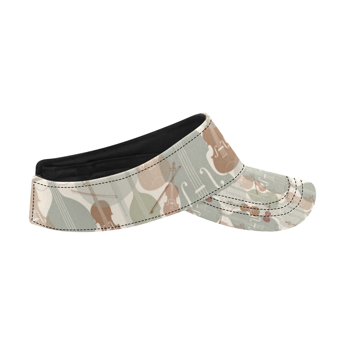 Violin Pattern Print Design 01 Unisex Sun Visor