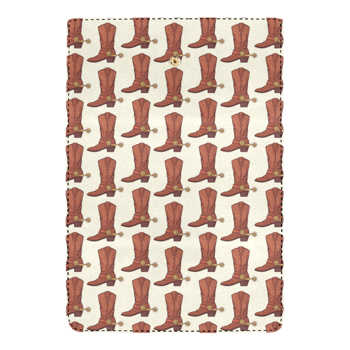 Cowboy Pattern Print Design 06 Women's Trifold Wallet