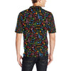 Music Note Colorful Themed Print Men Polo Shirt