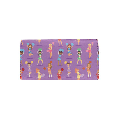 Cheerleader Pattern Print Design 02 Women's Trifold Wallet