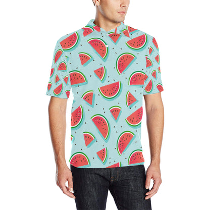 Watermelon Pattern Print Design WM03 Men Polo Shirt