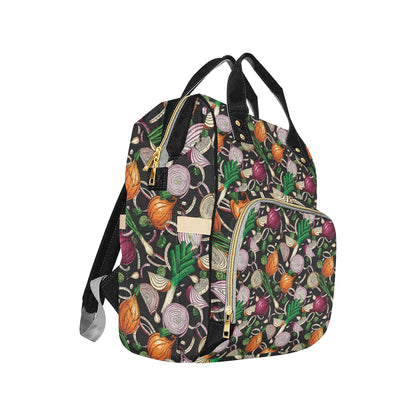 Onion Pattern Print Design A03 Diaper Bag Backpack