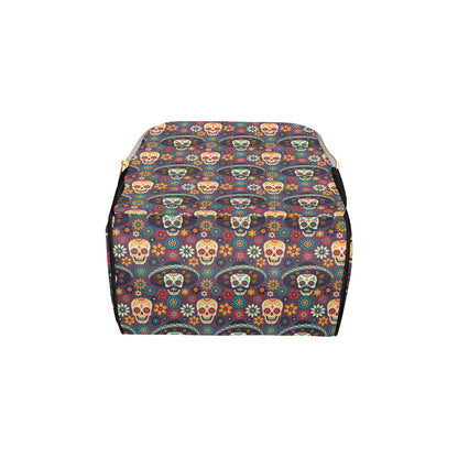 sugar skull Maxican Pattern Diaper Bag Backpack
