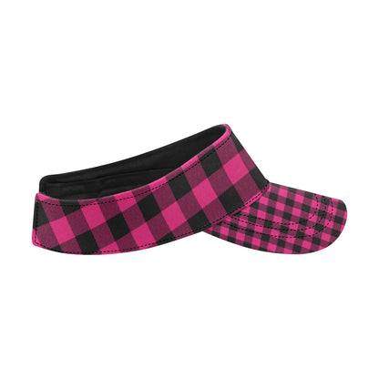 Pink Tartan Plaid Pattern Unisex Sun Visor
