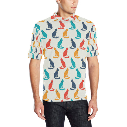 Cat Pattern Print Design 03 Men Polo Shirt