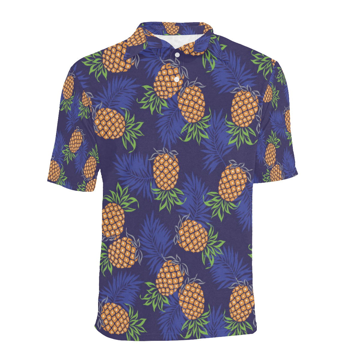 Pineapple Pattern Print Design PP02 Men Polo Shirt