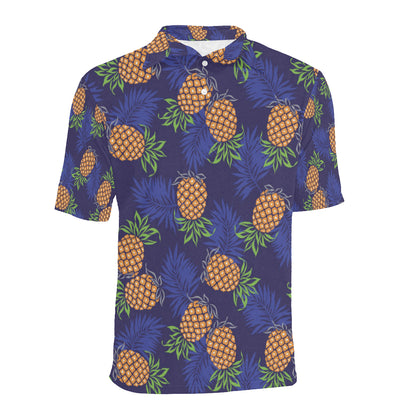 Pineapple Pattern Print Design PP02 Men Polo Shirt