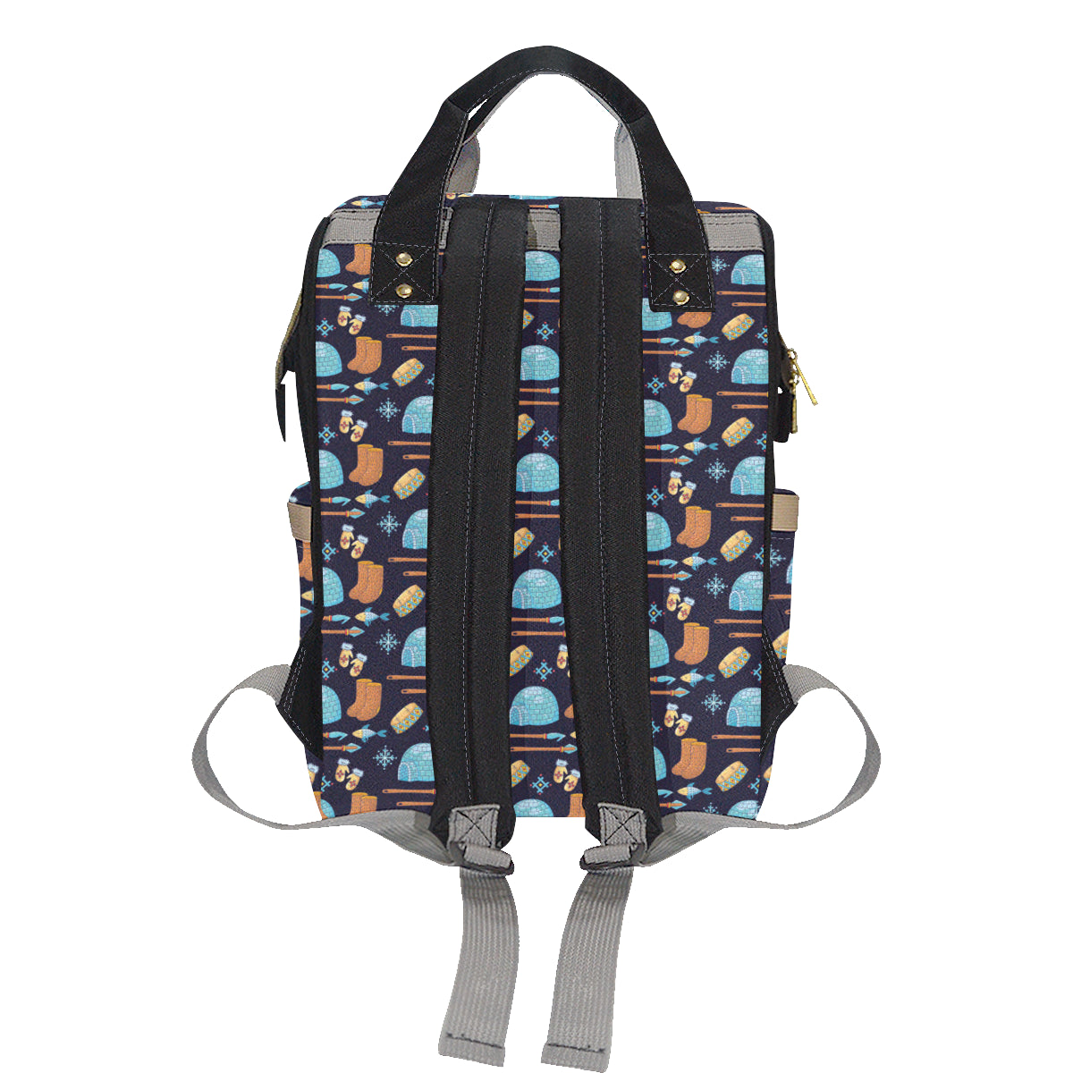 Eskimo Pattern Print Design 02 Diaper Bag Backpack