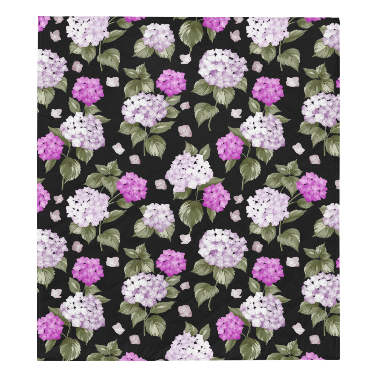 Hydrangea Pattern Print Design HD011 Premium Quilt
