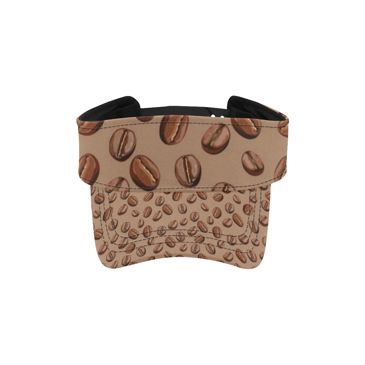 Coffee Pattern Print Design 07 Unisex Sun Visor