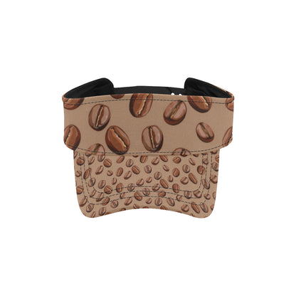 Coffee Pattern Print Design 07 Unisex Sun Visor