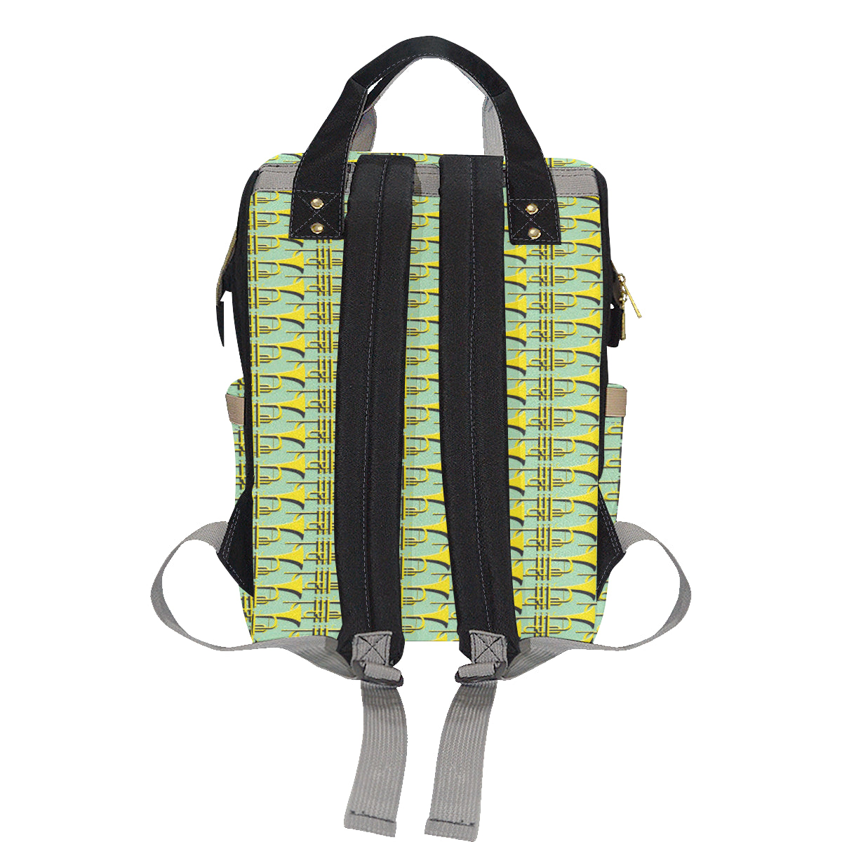 Trumpet Vintage Design Print Diaper Bag Backpack