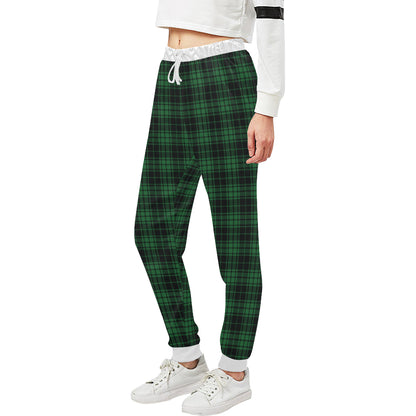 Green Tartan Plaid Pattern Unisex Sweatpants